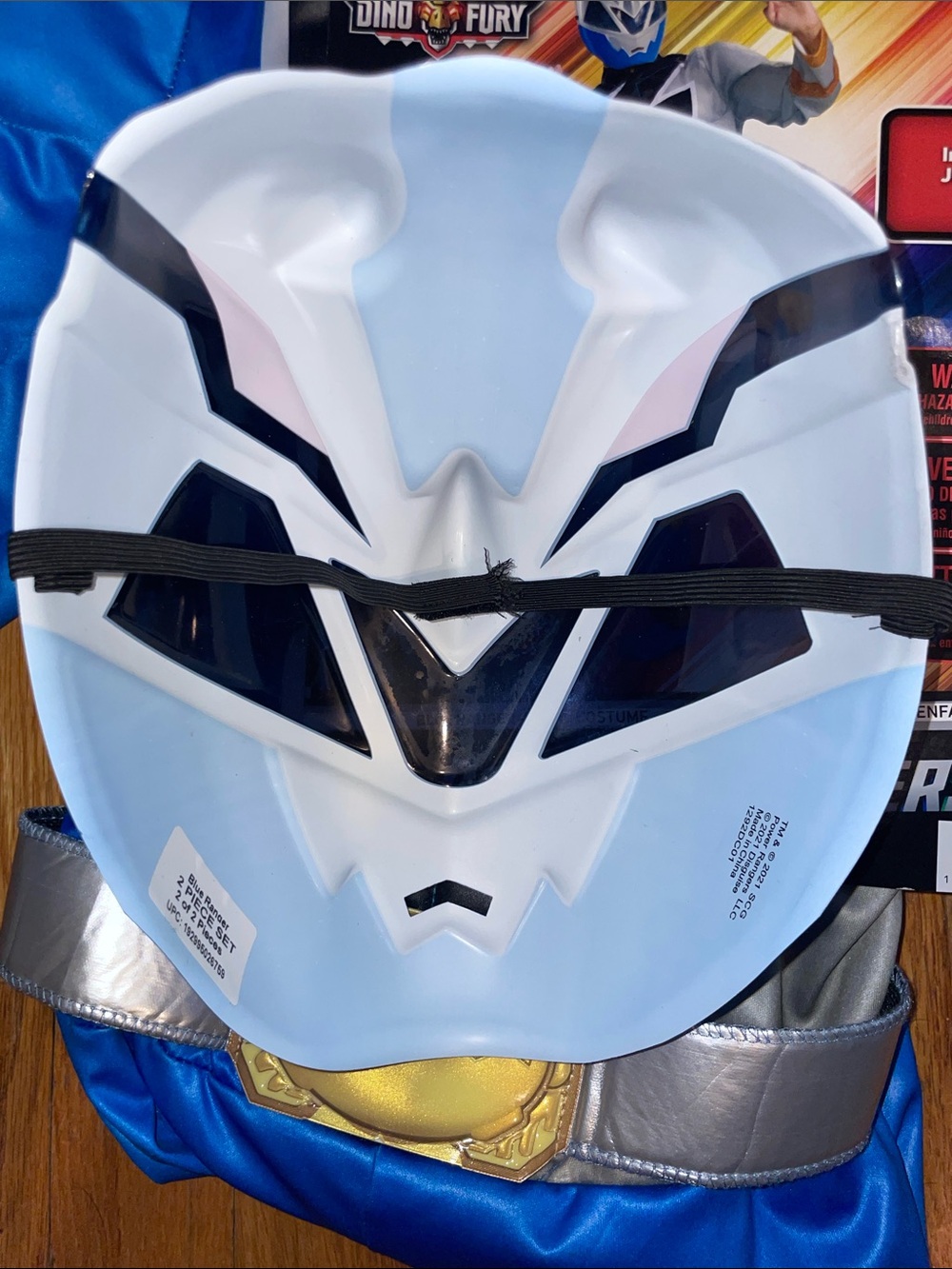 Blue Power Rangers Dino Fury Costume (4-6) - Picture 6 of 7